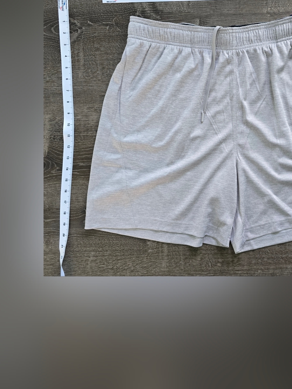 Reebok Light Gray Drawstring Athletic Shorts